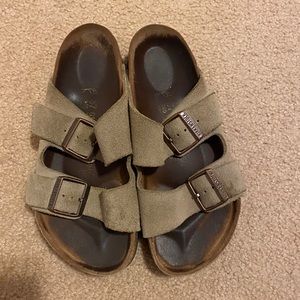 Tan leather birkenstocks